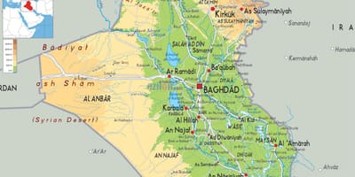 মানচিত্র ইরাক ভূগোল
